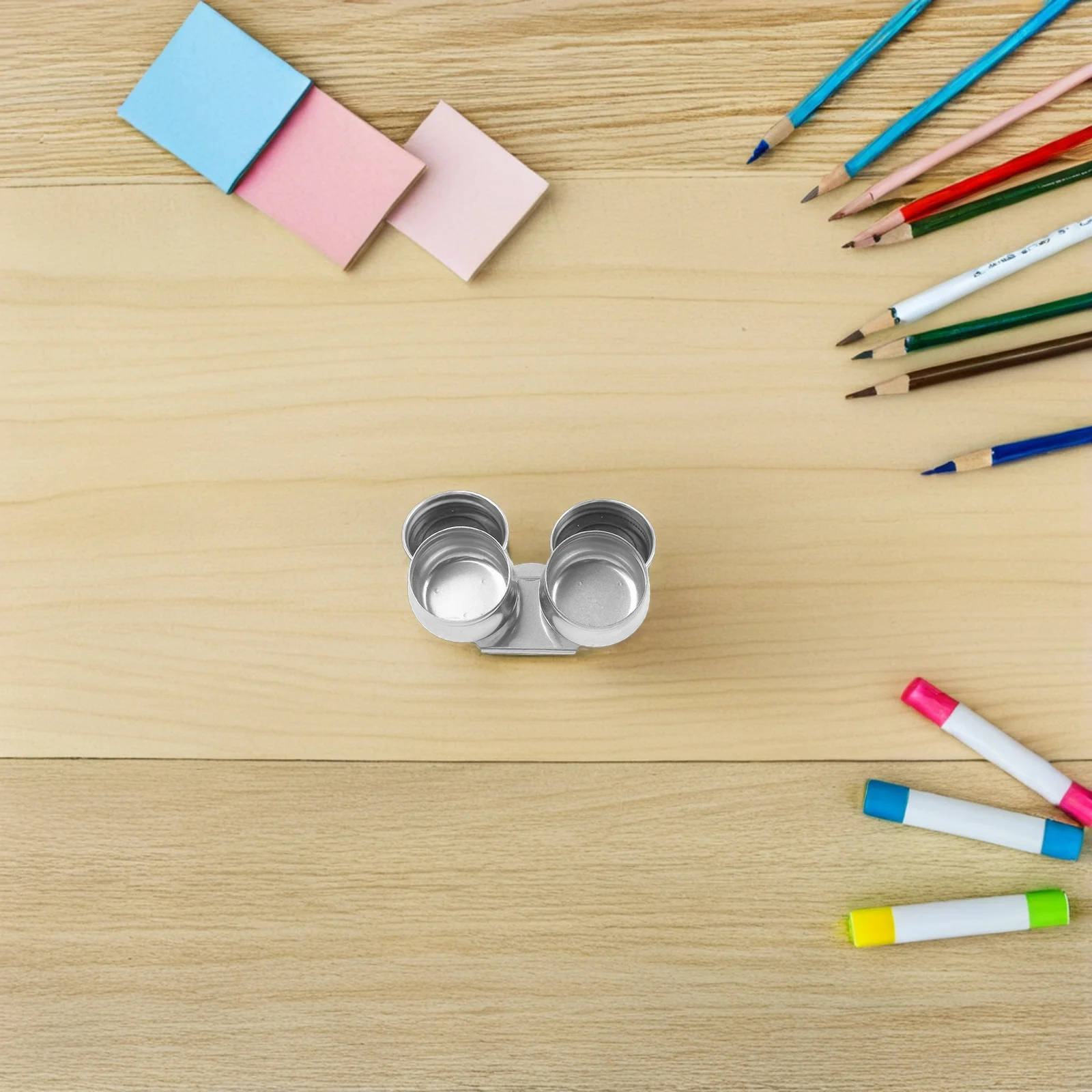 كوب لوحة مزدوج من الفولاذ المقاوم للصدأ، فم كبير، ختم سميك، مانع للتسرب، حاوية تنظيف زيتية، أداة فنية محمولة #5