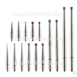 M1.4 M1.6 M1.8 M2 Thread 2mm Head OD 15mm /44.5mm Length Ruby Head Pin Gauge Micrometer Tip Lever Dial Test Indicator Probe