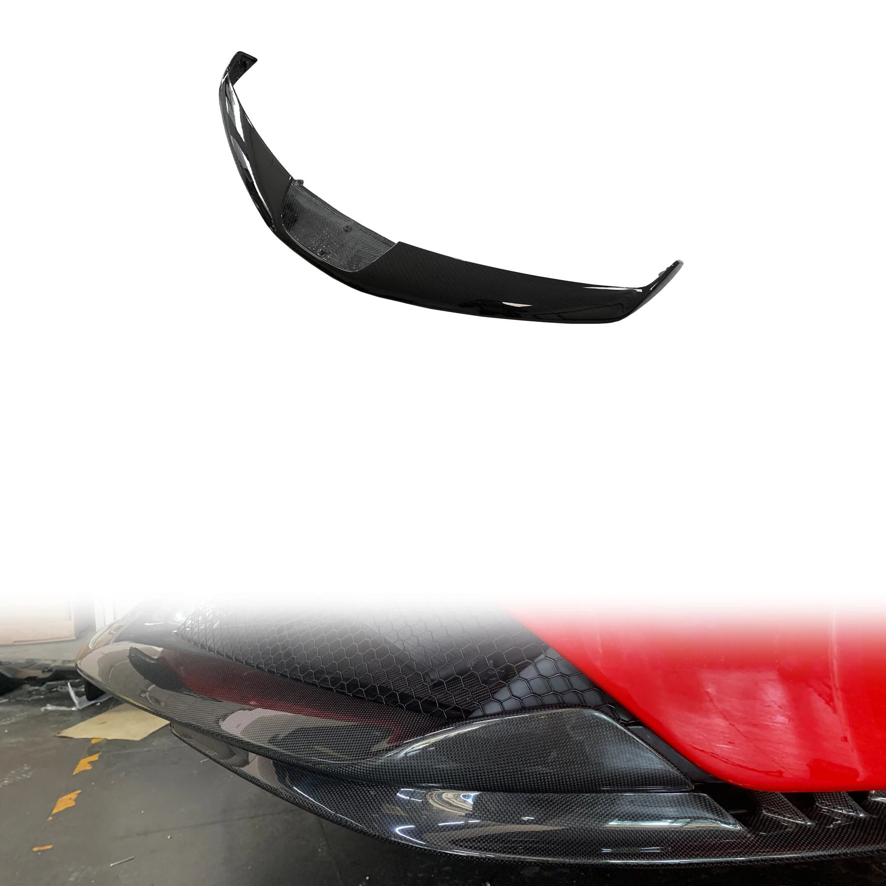 

SF90 OEM Style Automotive Accessories Dry Carbon Fiber Auto Parts Front Bumper Front Spoiler Front Lip forFerrari SF90