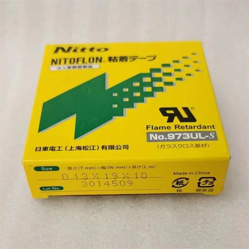 High temperature resistant adhesive T0.13mm L10m 973ul 973 Japan NITTO DENKO Tape NITOFLON Waterproof Electrical tape NO.973ul-S