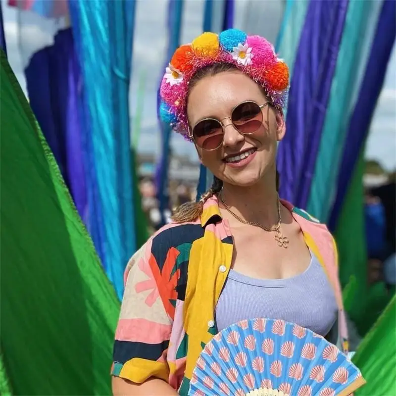 A3PB MARDI GRAS HEADRESS 대형 틴셀 헤드 밴드 카니발 헤드 밴드