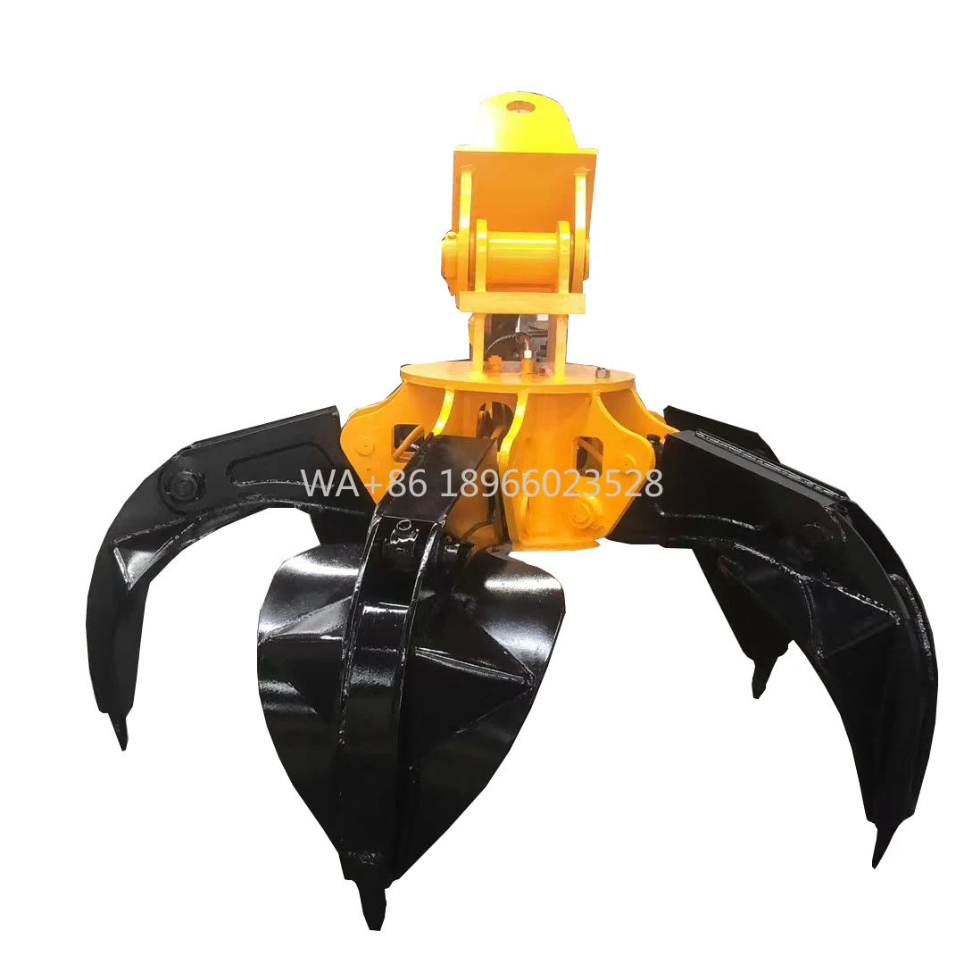 قابض خردة الحديد، حفارة دوارة هيدروليكية، خردة انتزاع هيدروليكية، قشر برتقال فولاذي للتعامل مع النفايات