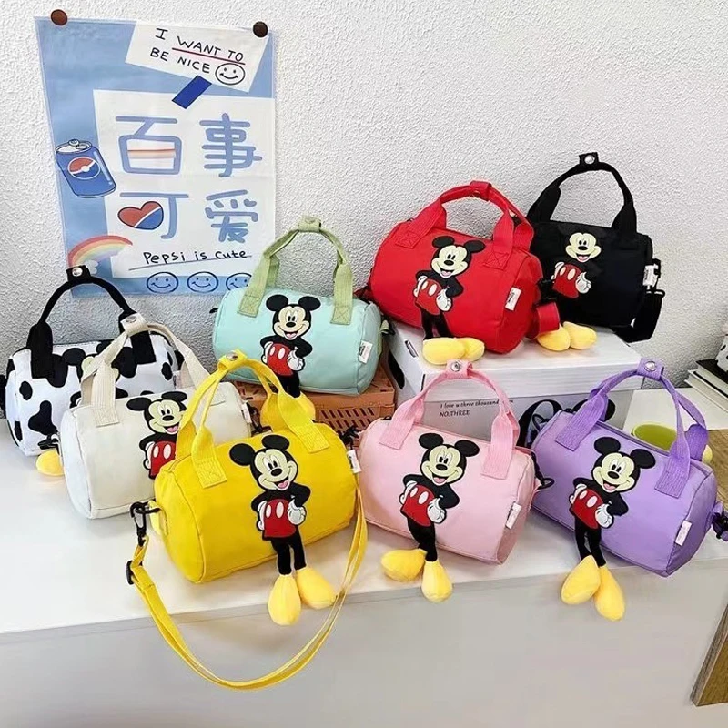 Bolsa de Ombro Mickey Mouse Disney, Bonito Cartoon, Bolsa Mensageiro Casual, Pacote de Viagem de Alta Capacidade, Anime Fashion Handbag