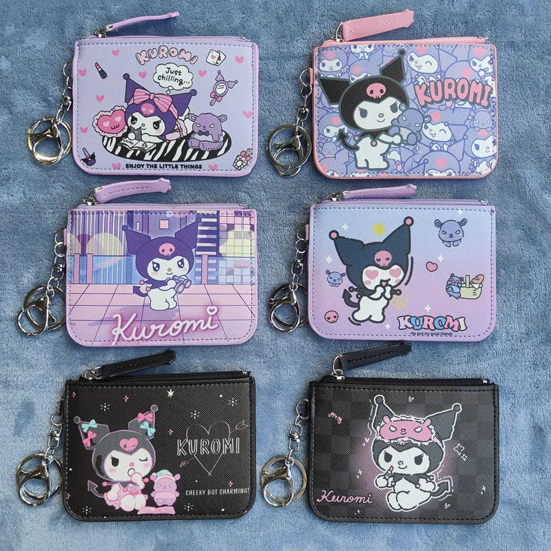 Cartoon Sanrio Kuromi card cover purse purse girls delicate purse bag backpack hanging ornaments girl friend birthday gift