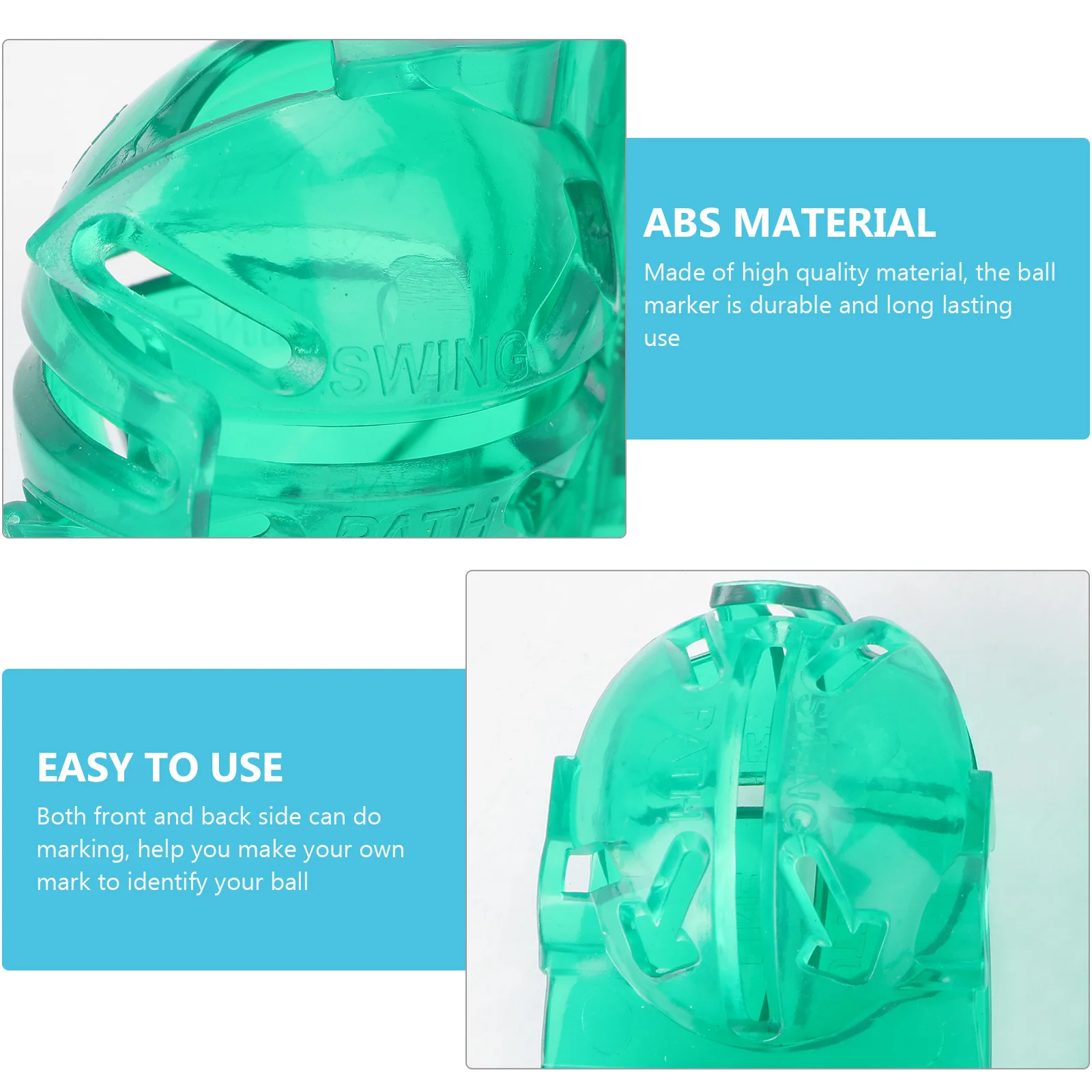 

2pcs Golf Ball Line Liner Marking Tool For Putting Practice Durable Design Easy Pick-Up Precise Swing Check Function Helps