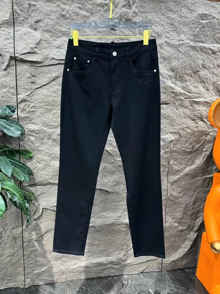 

High-Quali Anti-Fading Men's Jeans Spring Autumn New Sle Faionable Versatile Cool High-End Feel Stand Fit Straight Leg