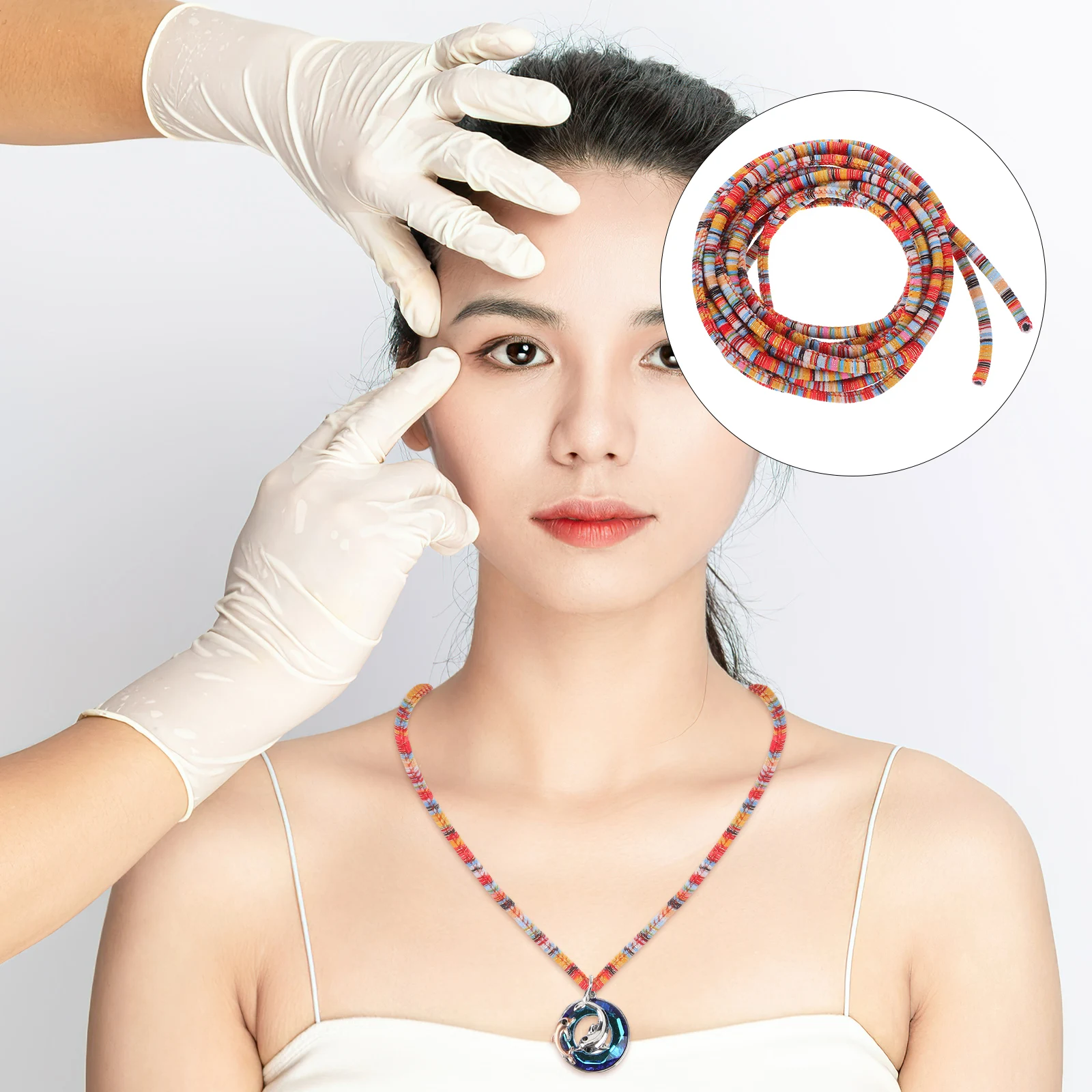 

1-рулонная тканевая этническая веревка, шнур ручной работы для изготовления браслетов и ожерелья своими руками, традиционный узор, текстильные ювелирные изделия, ремесло