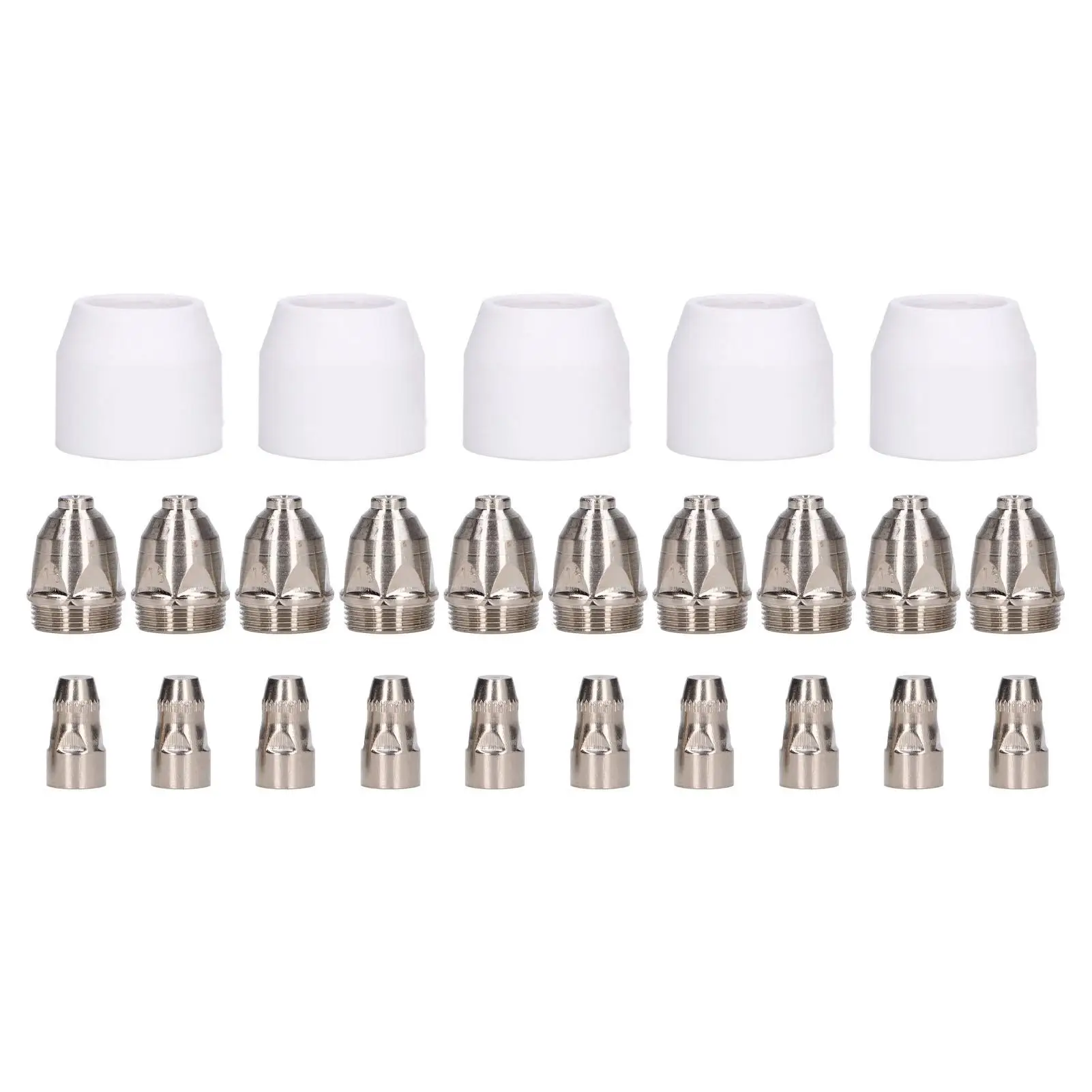 

25Pcs Cutting Torch Tips & Nozzles Set - Electrode, Ceramic Cup for p80 Plasma Cutter Accessories