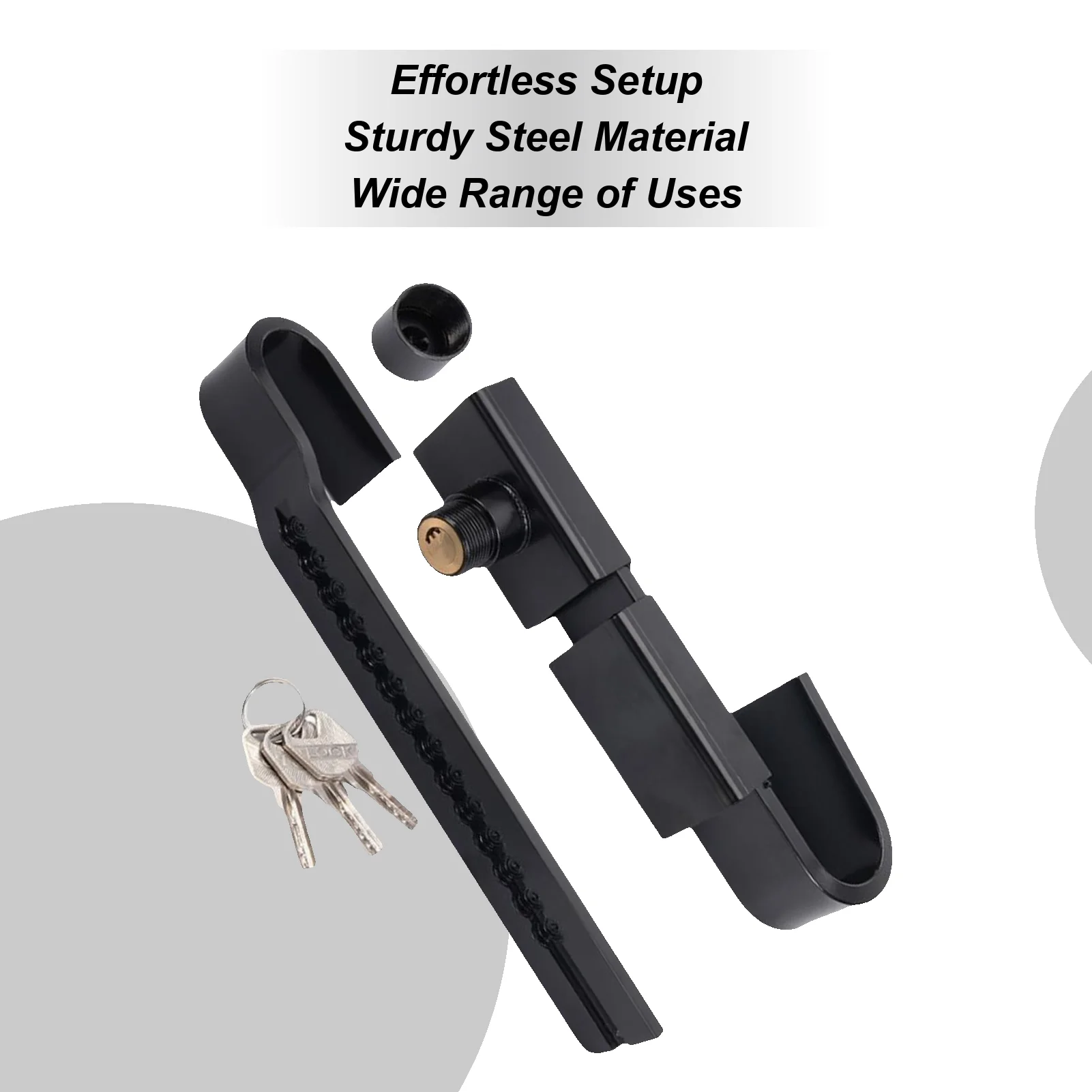 

Транспортные контейнерные замки, грузовой дверной замок с тремя ключами, регулируемый стальной защитный замок для грузовиков, транспортных посылок, логистики