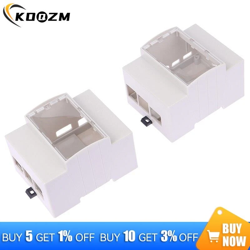 Raspberry Pi 4 Modelo B Caso ABS, Din Rail Mount, Grande Shell Espaço Interno, Gabinete de Proteção para RPI 4B Pi4 ou Pi 3B + 3B