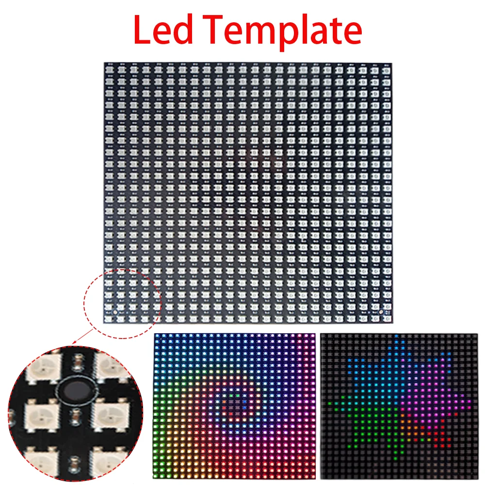 Programmable Graffiti Hard Display Module Lndependent Addressing Full-color DC 5V WS2812 LED Matrix Panel Screen Digital Pixel