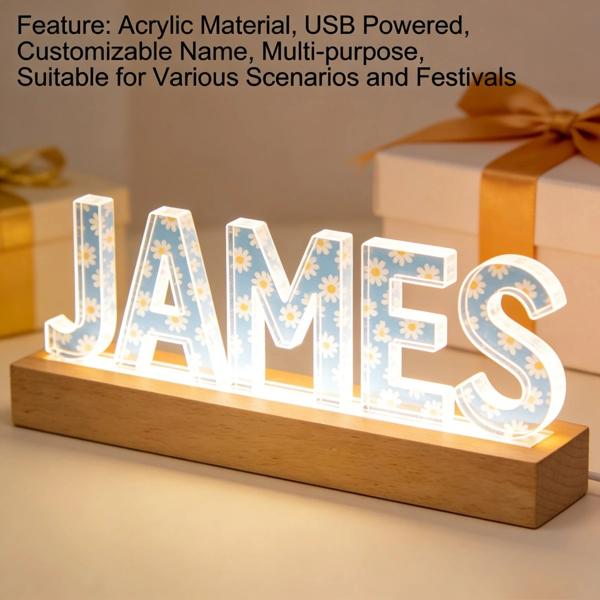 Personalisierte Acryl-LED-Nach – Wedding Led Bewertung und Preis