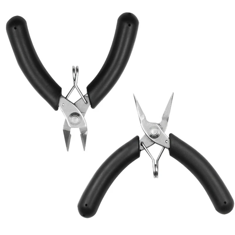 Mini Diagonal Pliers Wire Flush Cutter Micro Diagonal Cutting Pliers Wires Insulating Rubber Handle Model Pliers 4 styles