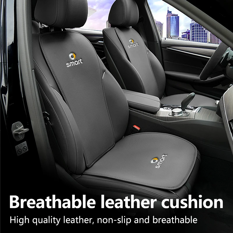 Car Seat Leather Cushion Cover Breathable Anti Slip Chair Protector Pads For Smart Fortwo Forfour 451 453 450 452 454 Roadster C