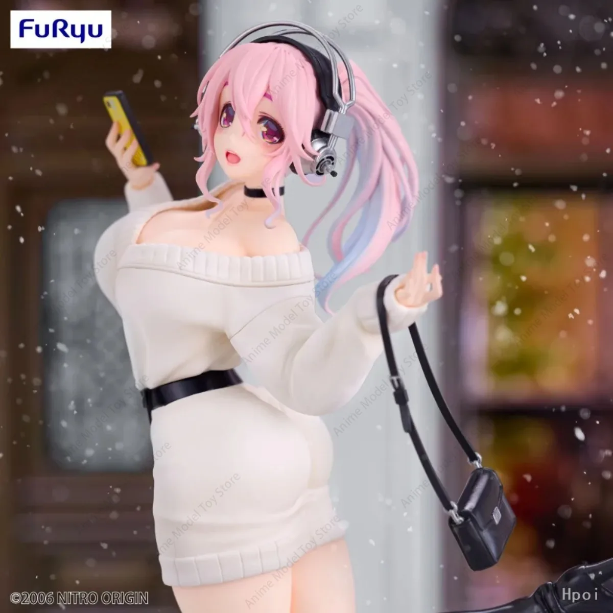 Original FuRyu in Stock Genuine Figures Super Sonico Trio-Try-iT Figure Winter Memory Ver Anime Model Kits Action Toys Gifts view 2