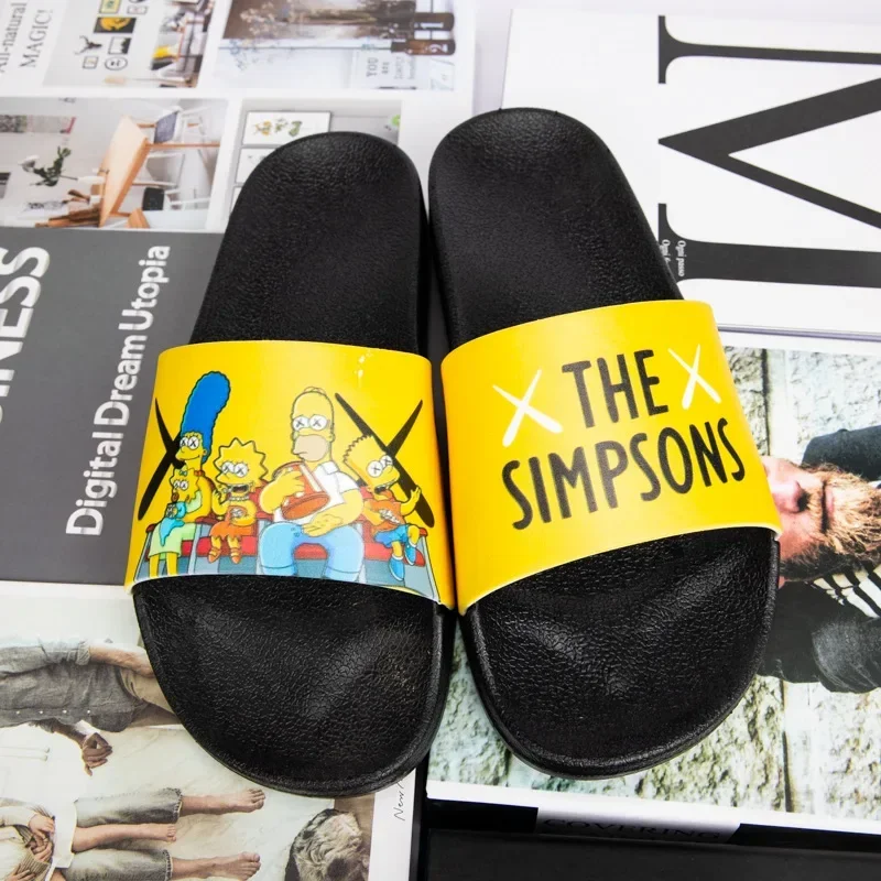 

The New Animation Simpsons Slippers Kawaii Slide Eva Shoes Bathroom Slippers Summer Cartoon Breathable Comfortable Unisex Gifts