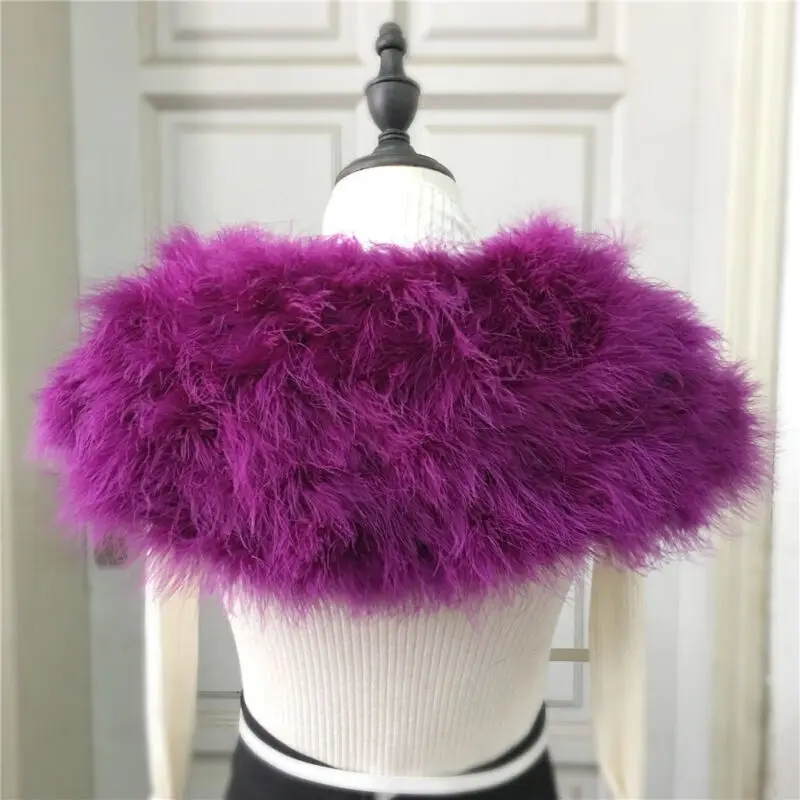 Real Ostrich Feather Fur Shrug, Protetor de Ombro Quente, Capa para Noiva, Festa de Casamento