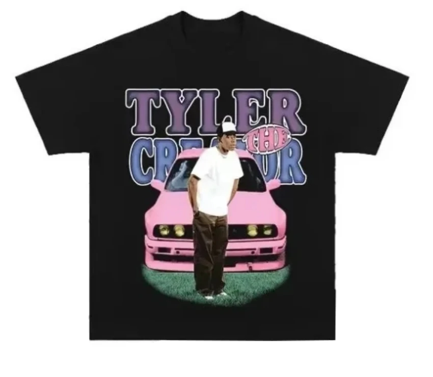 

2025 Summer Retro Trend Portrait T Shirt Streetwear Tee Men Tops Casual Harajuku Y2K Hip Hop Rapper Singer Nostalgic Loose