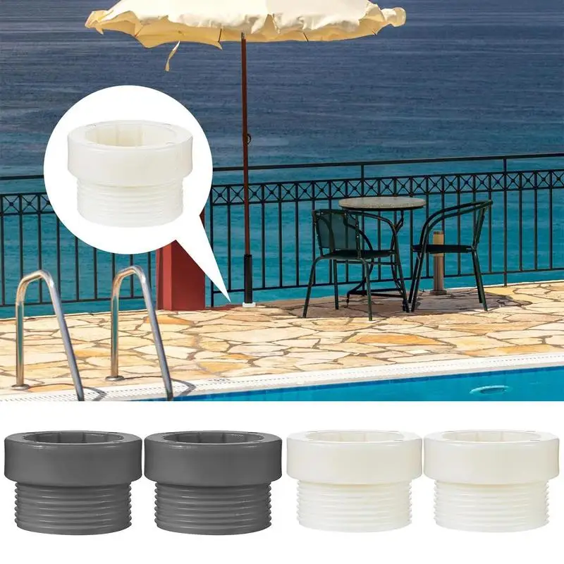 

2pcs Pool Umbrella Holder Patio Umbrella Stabilizer Umbrella Hole Pool Umbrella Adapter Threaded Umbrella Pool Inserts Stand