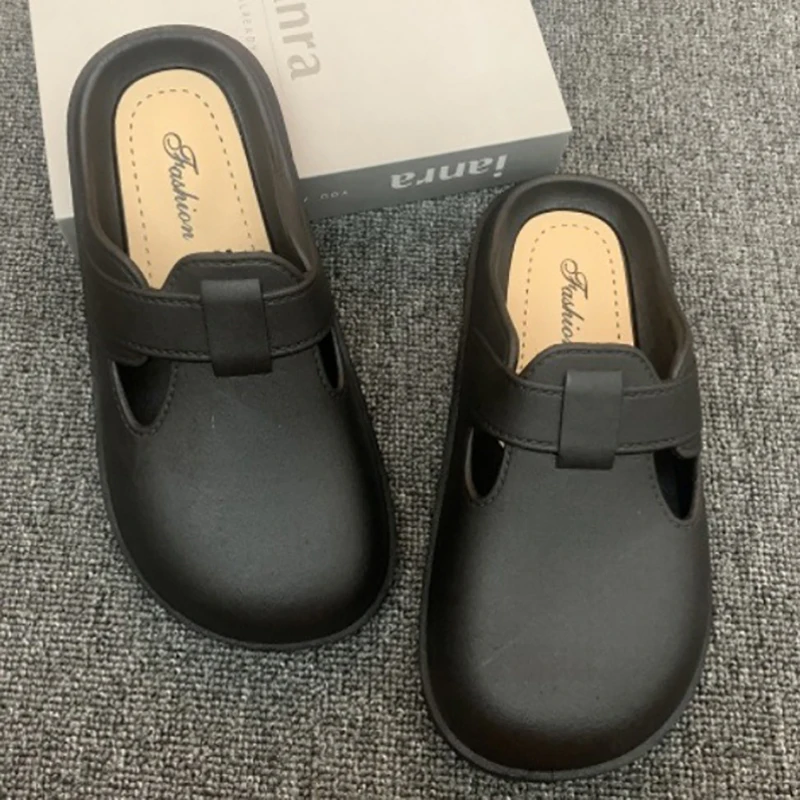 Mode Platte Bodem Antislip Ronde Neus Eenvoudige En Comfortabele Holle Slippers