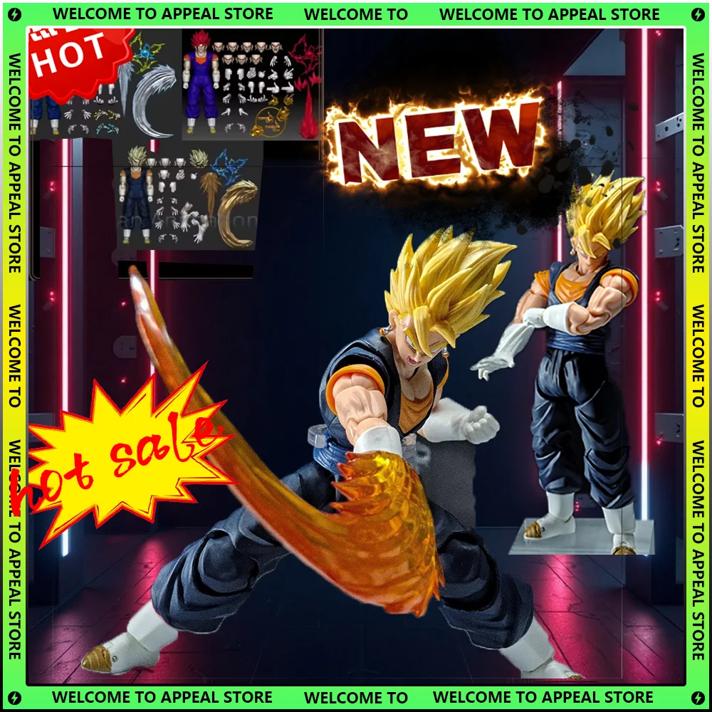 

OC Toys Dragon Ball SHF Vegito Anime Figure Super Saiyan SSJ Vegetto Figurine Son Gohan Trunks Figure Collectible Model Toy Gift