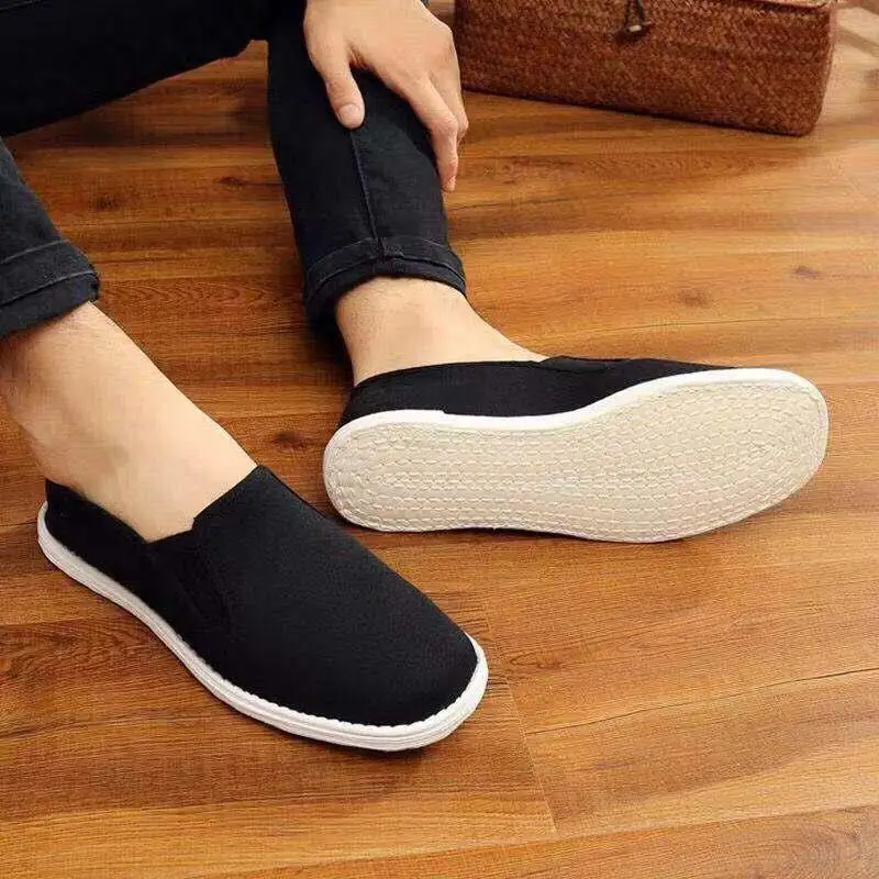 Handmade Men's Canvas Shoes Breathable Summer Traditional Beijing Style Rope Stitched Thousand Layer Bottom for Men And Women