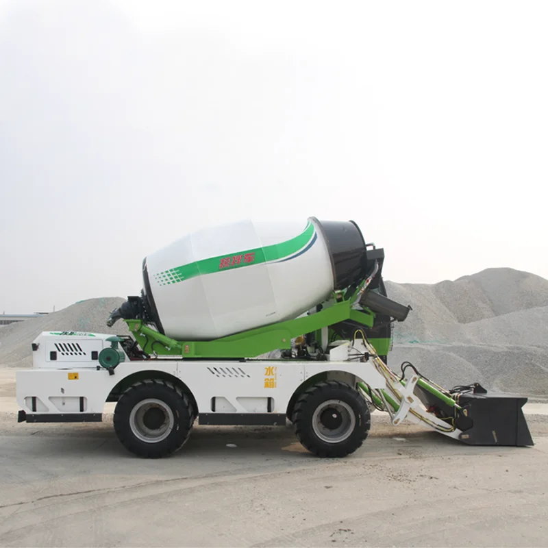 Hot sale Sand Cement Mixing Machine self loading concrete mixer truck with cement hopper