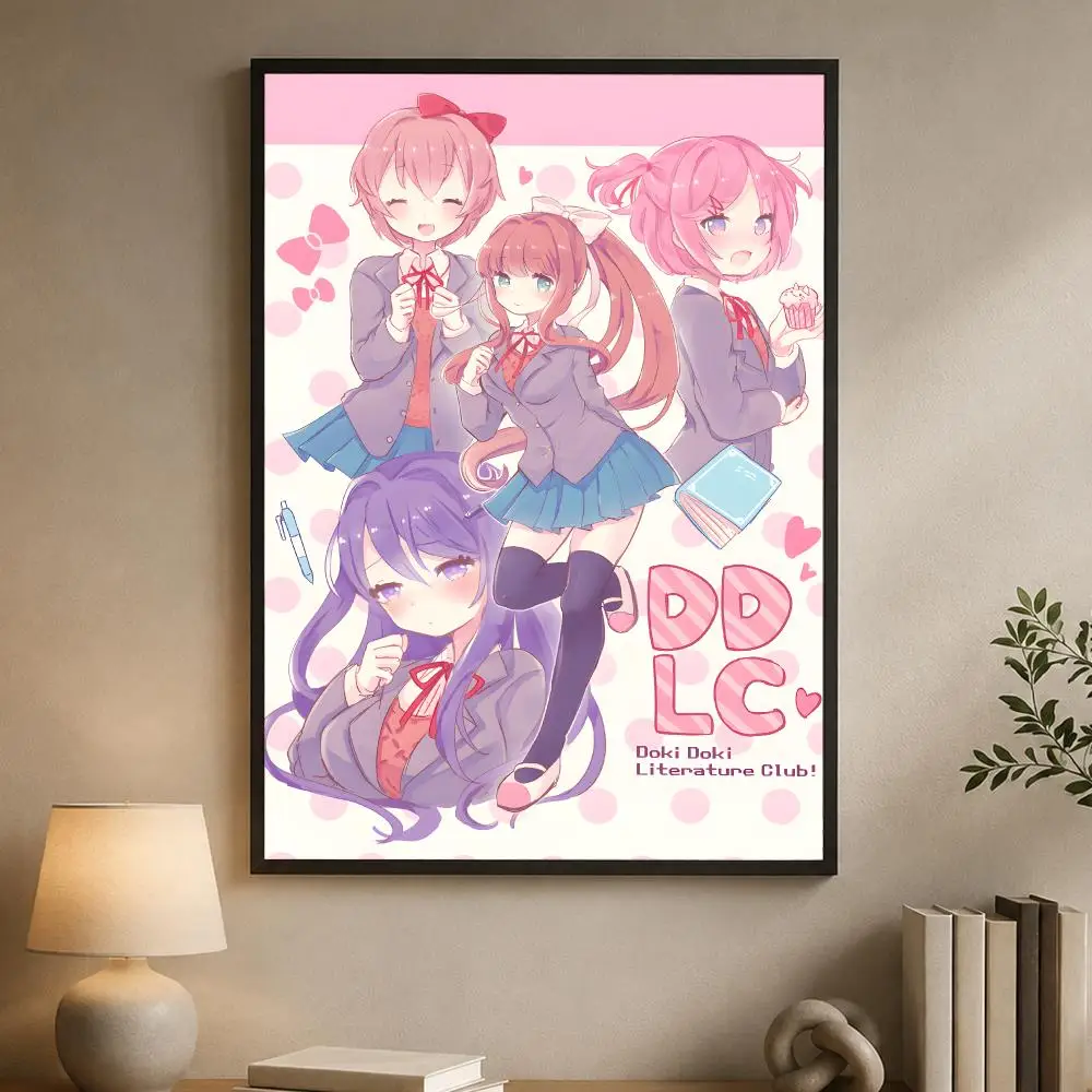 Game D-Doki Doki Literature Club Poster aus PP-Papier, dekorative Wandkunst für Wohnzimmer, Schlafzimmer, Bars, Cafés, stilvolles Wohndekor-Geschenk – Detail 11