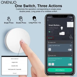 Tuya ZigBee Wireless Scene Switch Push Button Automation Scenario Controller Battery Powered Intelligent Linkage Tuya Devices