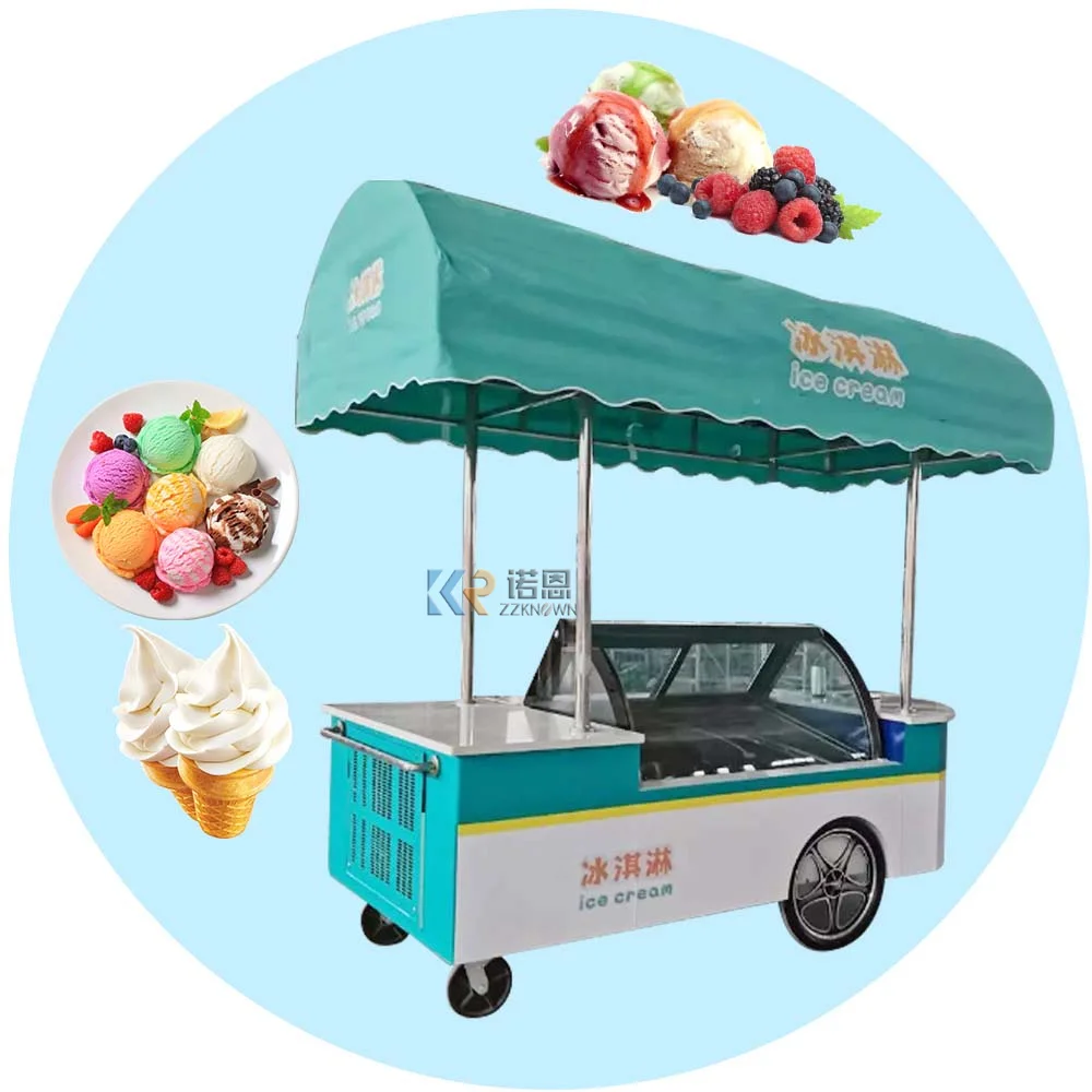 

2023 Custom Mobile Ice Cream Coffee Fast Food Carts Full Equipped Food Truck Trailer With Full Kitchen For Sale