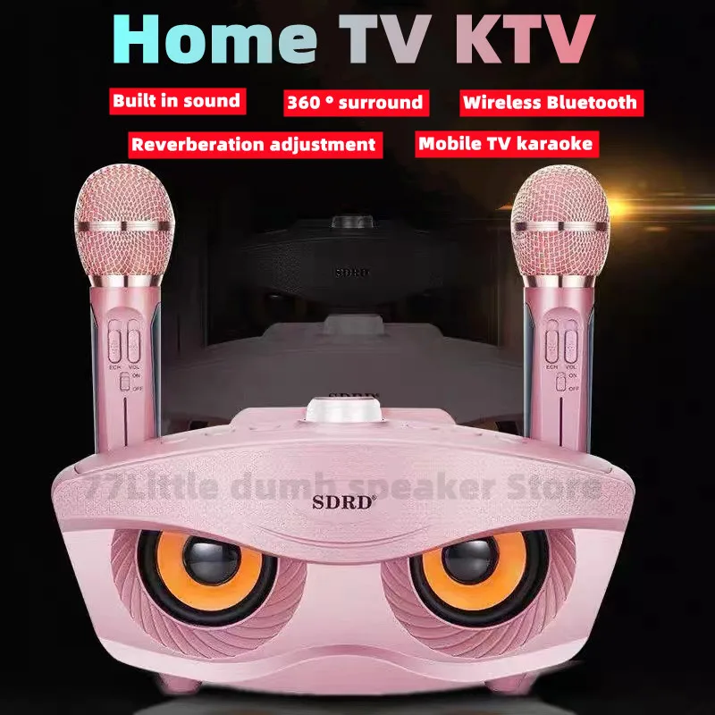 Owl Home KTV Wireless Microphone Ultra Long Range High Power Multifunctional Bluetooth Audio Integrated Machine Dual Choir Speec