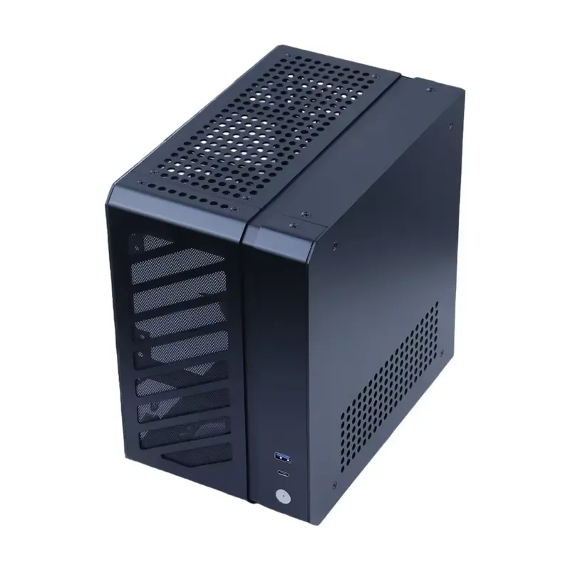 C24 Sugar Cube Air&TypeC Version Portable Mini Desktop Chassis Little Horizon ITX Computer Case With Tempered Glass PC view 5