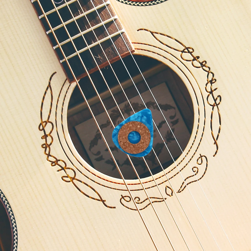 

20 Pcs Anti-slip Gasket Stick-on Guitar Pick Holder Electric Cork Guards Acoustic Child