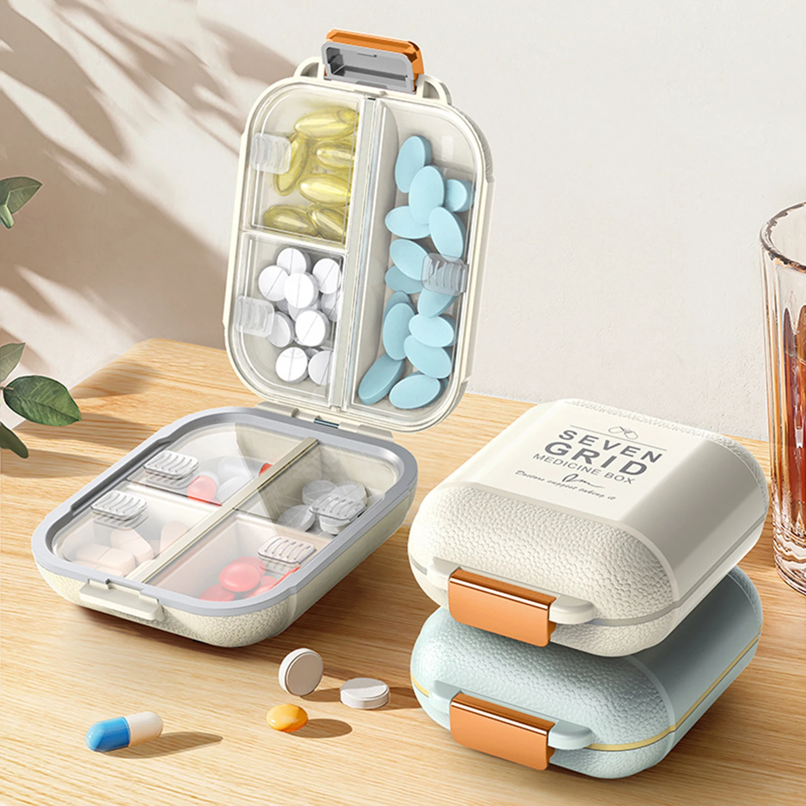 Weekly Pill-Organiser Holder For 7 Days Waterproof Travel Pill Cases Box Pills Medicine Storage Container Tablet Dispenser