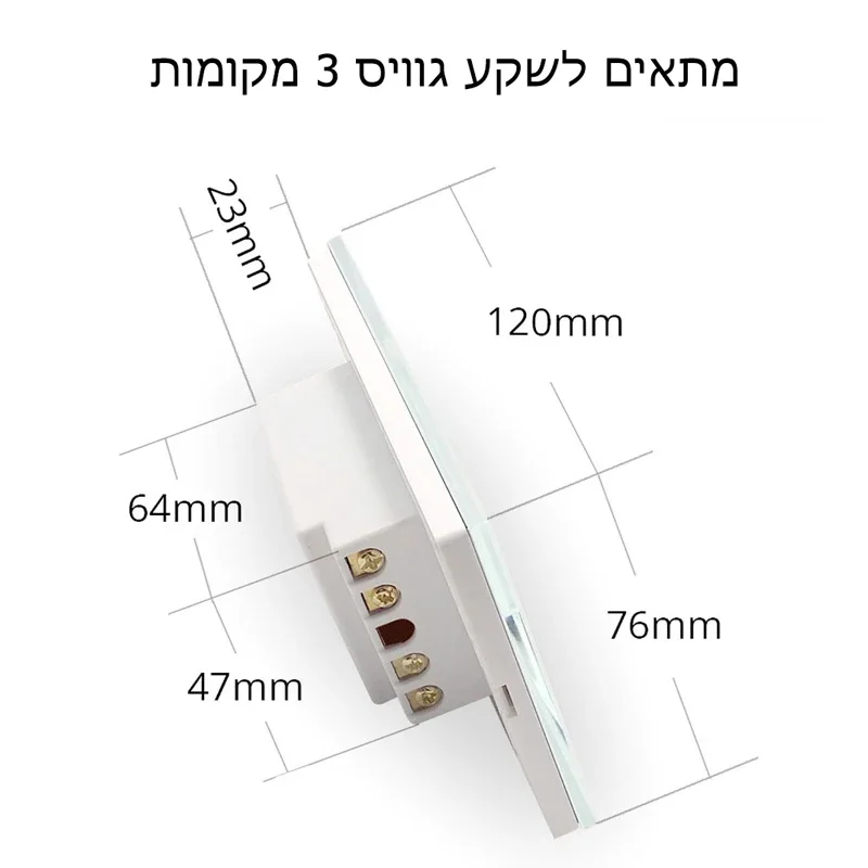 Interruptor inteligente del calentador de agua de la caldera Wifi 16A 3000W Israel IL Panel táctil temporizador de voz remoto funciona con Alexa Google Home