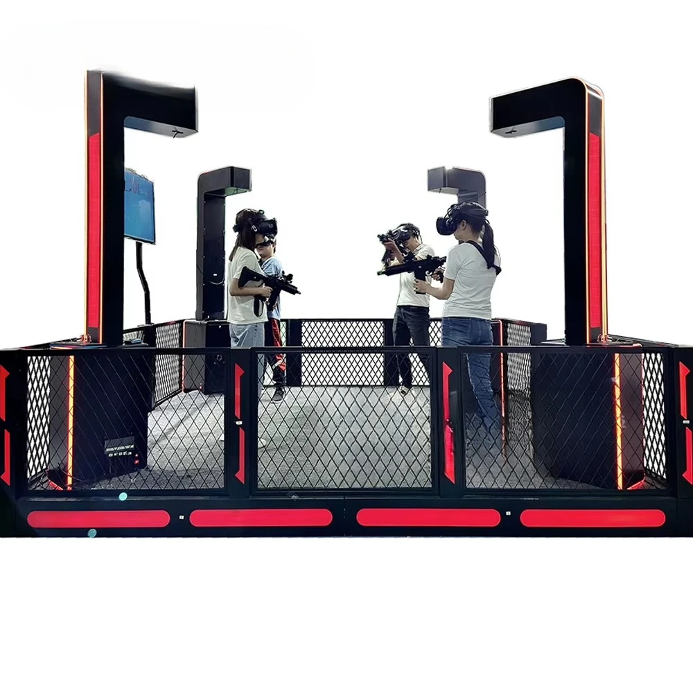 Virtual Reality Case 4 Players 9D Vr Shooting Experience Real Gaming Battle Vr Arcade Machine