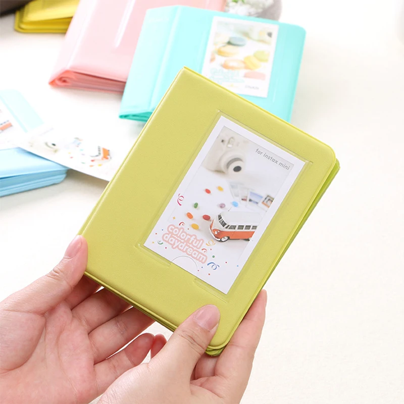 3 Inch Photo Album Macarone Color Polaroid Photo Album Diamond Texture 36Pcs Photo Album Mini Childrens Photo Album