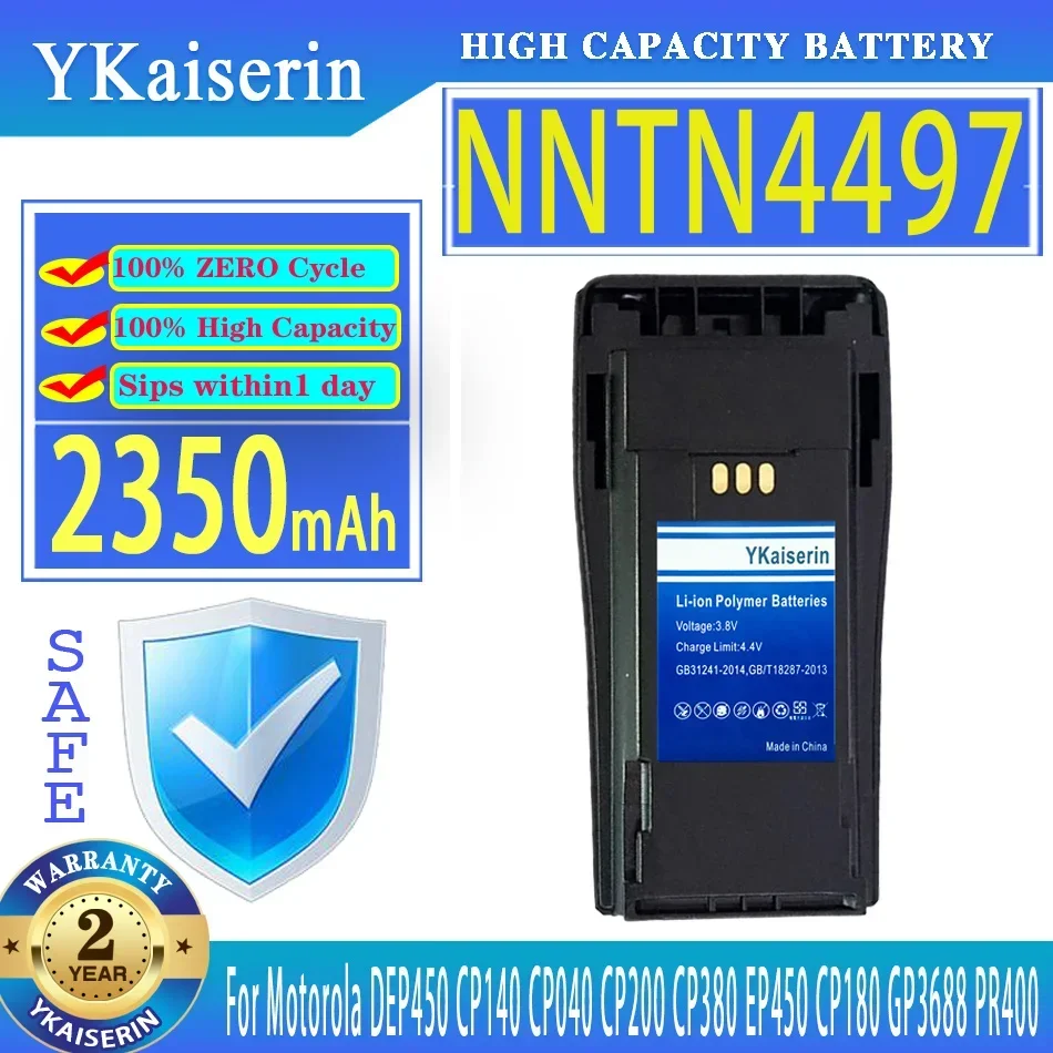 YKaiserin NNTN4497 2350mAh Li-ion Battery High Capacity For Motorola DEP450 CP140 CP040 CP200 CP380 EP450 CP180 GP3688 PR400