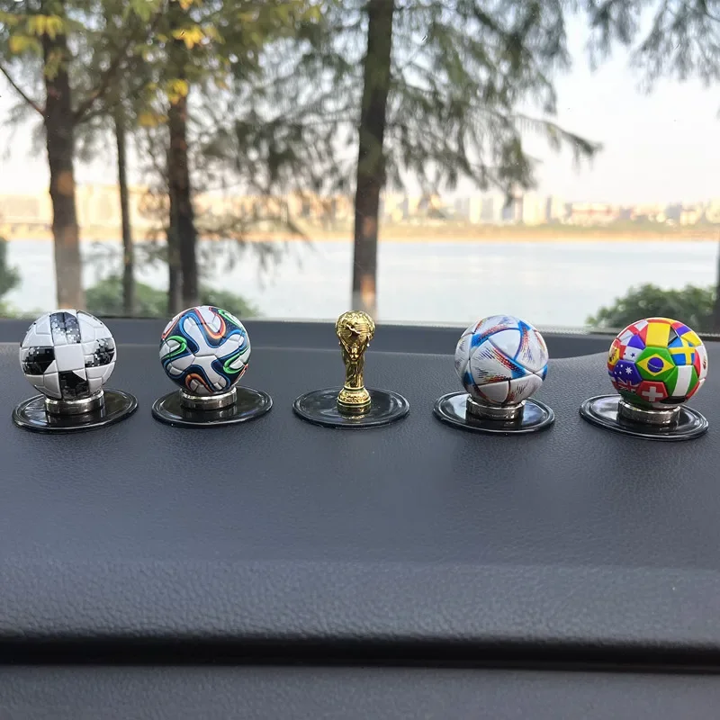 Soccer car decoration crea  tive car star hand model central control platform car interior decoration supplies