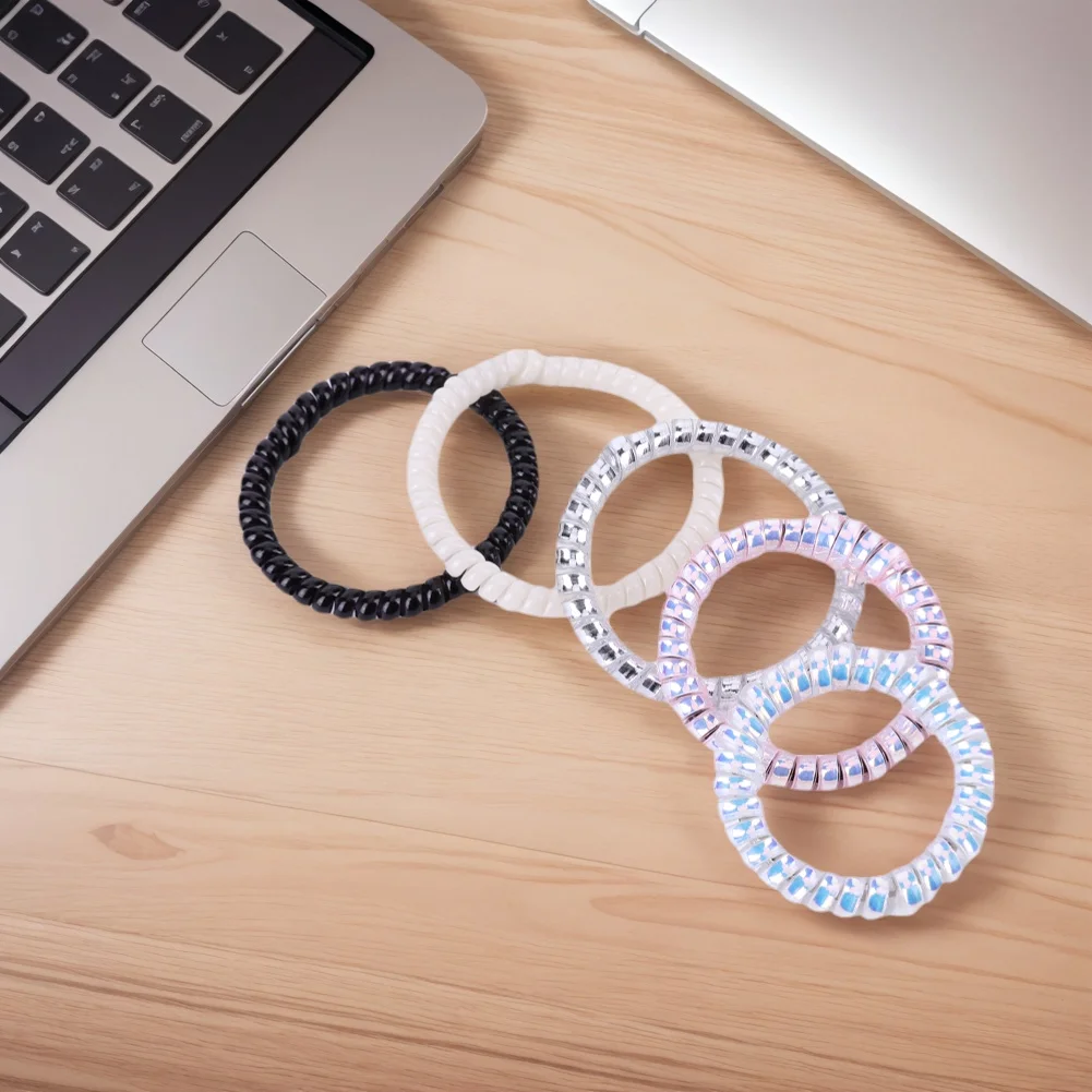 สายรัดป้องกันการหล่นสำหรับตุ๊กตา 5 ชิ้น แบบมีห่วงคล้องหลากสี ป้องกันการสูญหาย สำหรับตุ๊กตาและจี้