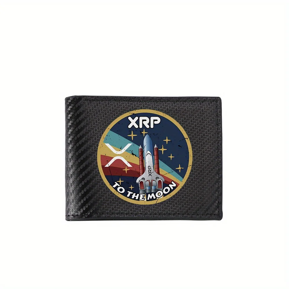 

XRP космический челнок в луну звезды мужские кошельки простые деловые современные стильные принты дизайн подарки для отца бойфренда Chri