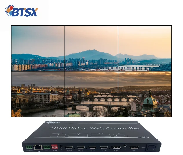 BIT-VWC-409R HD 2K/4K/8K TV Rotating Splicing 4K60 Professional 1x9 3x3 1x7 1x8 2x2 3x3 Audio Video Wall Controller