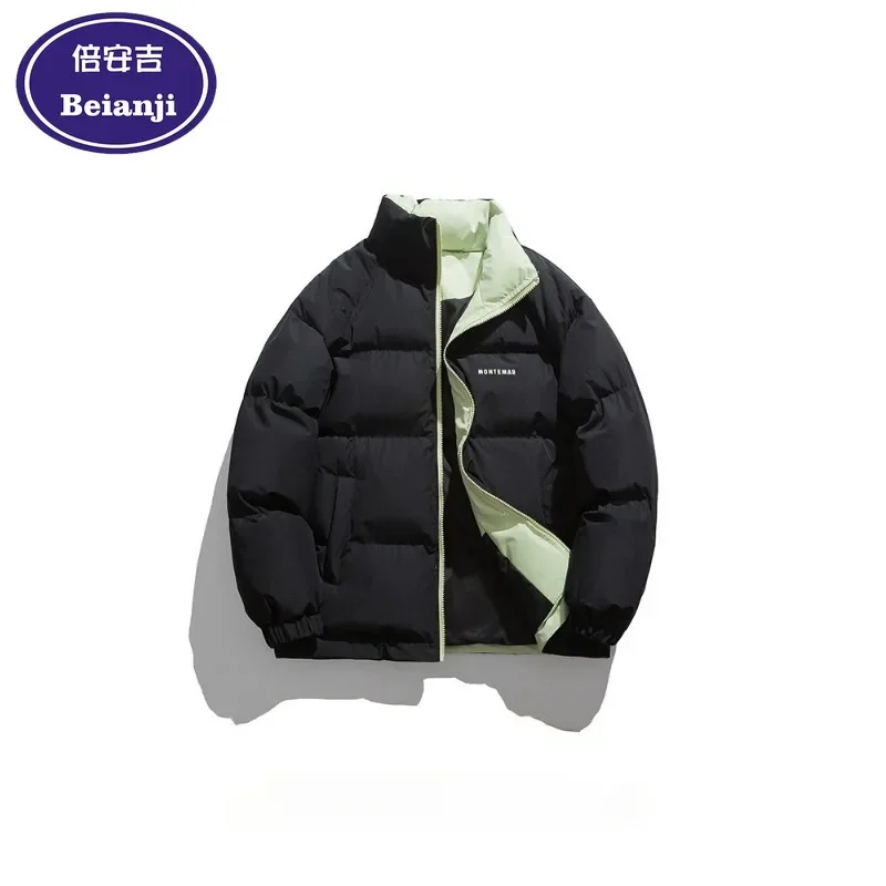 Cotton-padded men's thick simple couple warm everything with bread coat chaquetas para mujer puffer jacket winter jackets new