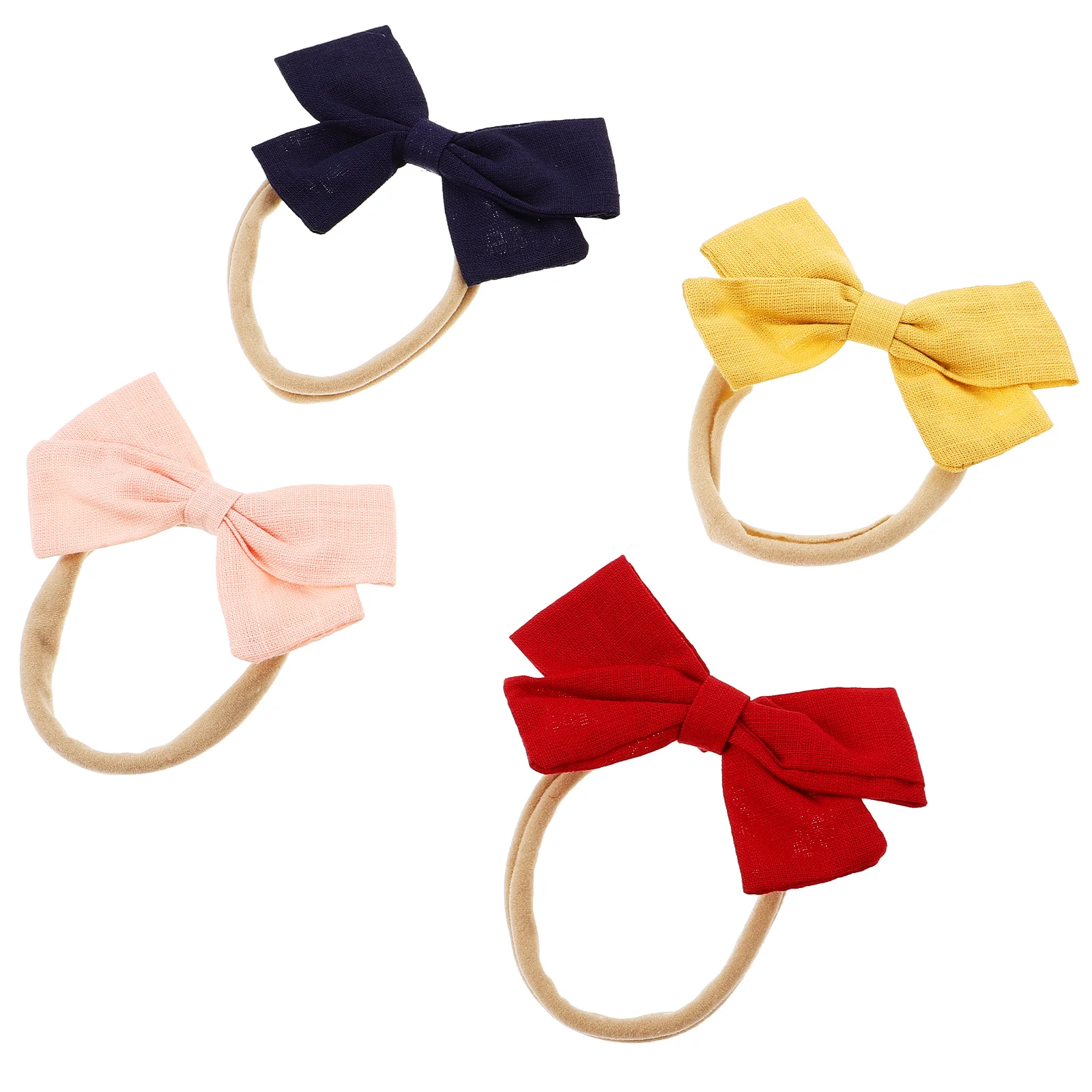 

4 Pcs Bow Headband Newborn Bows Baby Girl Hair Girls Accessories Toddler Ties for Infant