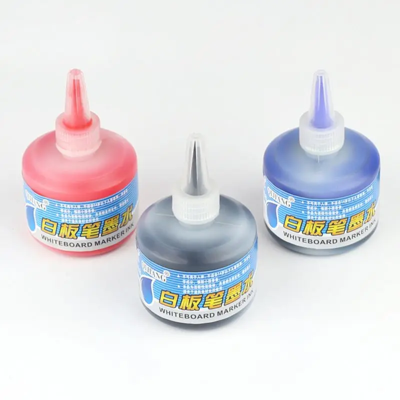 1 Bottle 50ml Refill Ink for Refilling Inks Whiteboard Marker Pen Black Red Blue