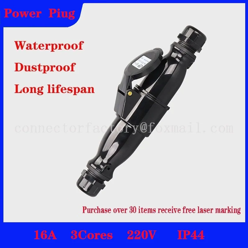 

Stage specific industrial waterproof socket plug docking connector 16A aviation docking 3-pin 220V