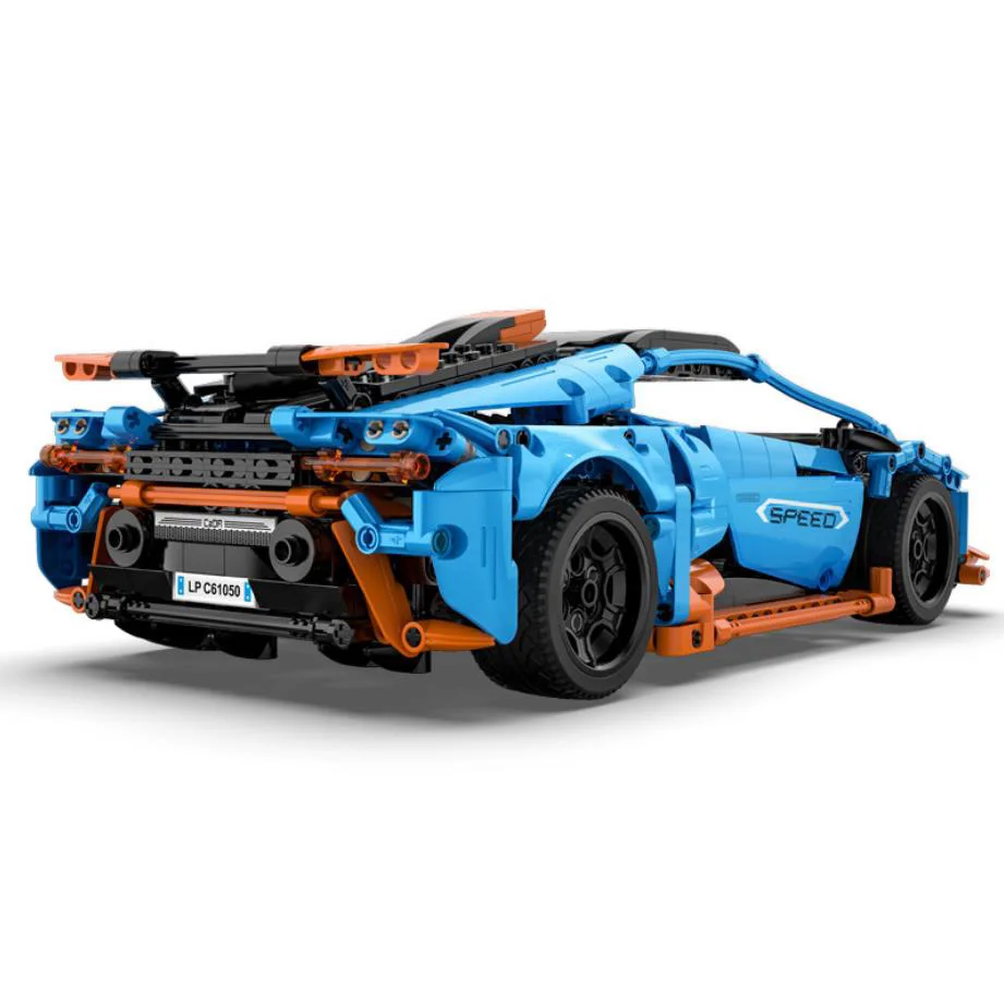 Technical 1:12 Scale Building Block Bull Super Sport Car Huracan Evo Radio 2.4Ghz Remote Control Vehicle Brick Supercar RC Toys