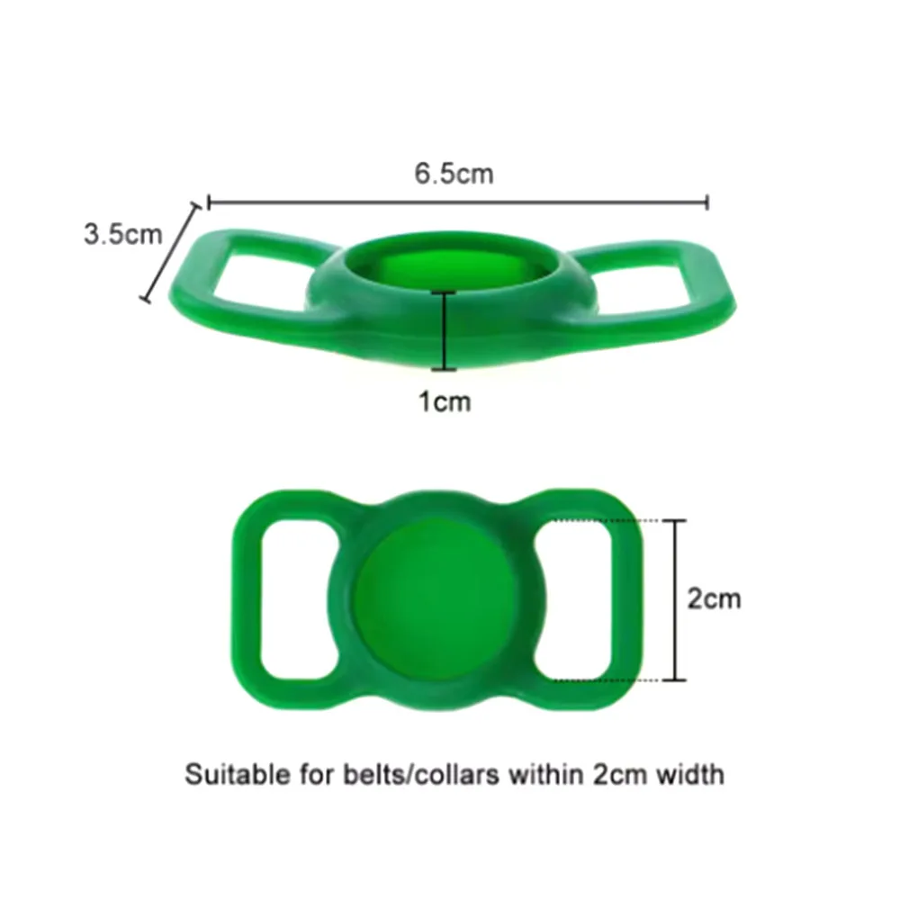 100 قطعة قابلة للتطبيق Airtag سيليكون طوق الحيوانات الأليفة مكافحة فقدان القط الكلب محدد اللون مضيئة حماية أبل المقتفي كم واقية