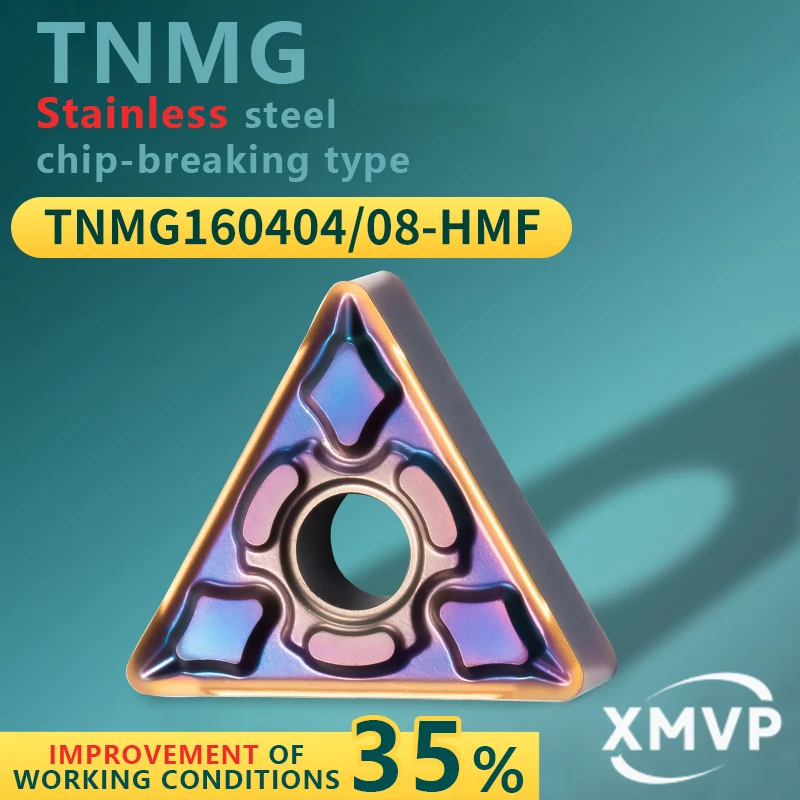 

Треугольный токарный инструмент с ЧПУ TNMG160404/08-HMF, класс разрушения чипов из нержавеющей стали MP7320, зерно инструмента