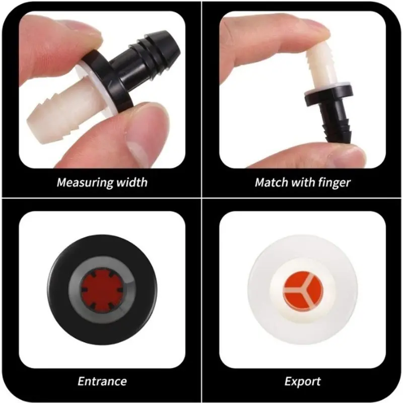 AB34-One-Way Straight-Through 3/8 Inch Vacuum Check Valve 6Pcs, Miniature Plastic Food-Grade Replacement Parts